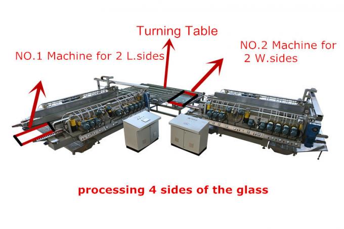 Застекленного машина зодчеством стекла сторон обрабатывающего оборудования 4 стекла окна меля и полируя